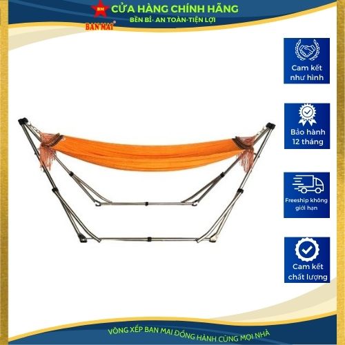 Bộ võng xếp BAN MAI: khung inox VIP và lưới mềm dày 99