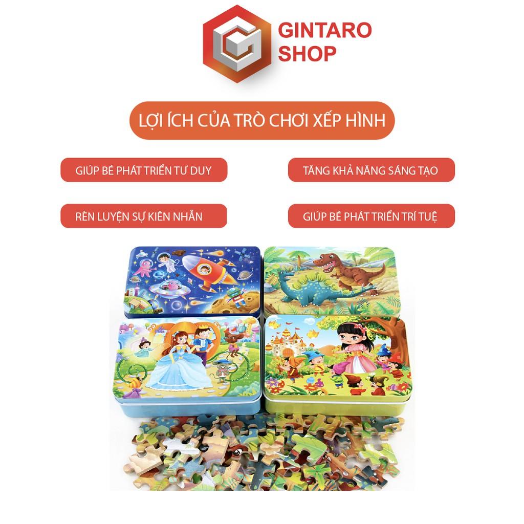 Đồ chơi xếp hình chất lượng cao puzzle , Bộ xếp hình bằng gỗ 60 miếng đa dạng hình ảnh GINTARO SHOP