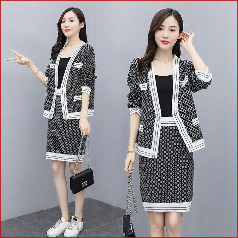 SET ÁO KHOÁC CHÂN VÁY LEN CAO CẤP
