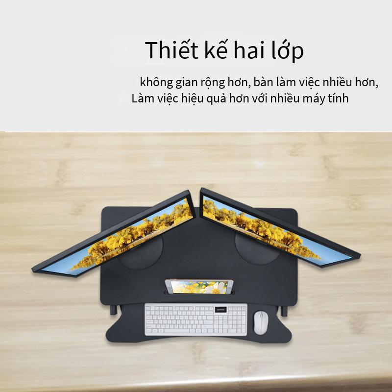 Giá thấp nhất Bàn máy tính xách tay đứng Máy tính để bàn có thể nâng lên Bàn làm việc tại nhà Bàn làm việc di động Giá đỡ gấp máy tính