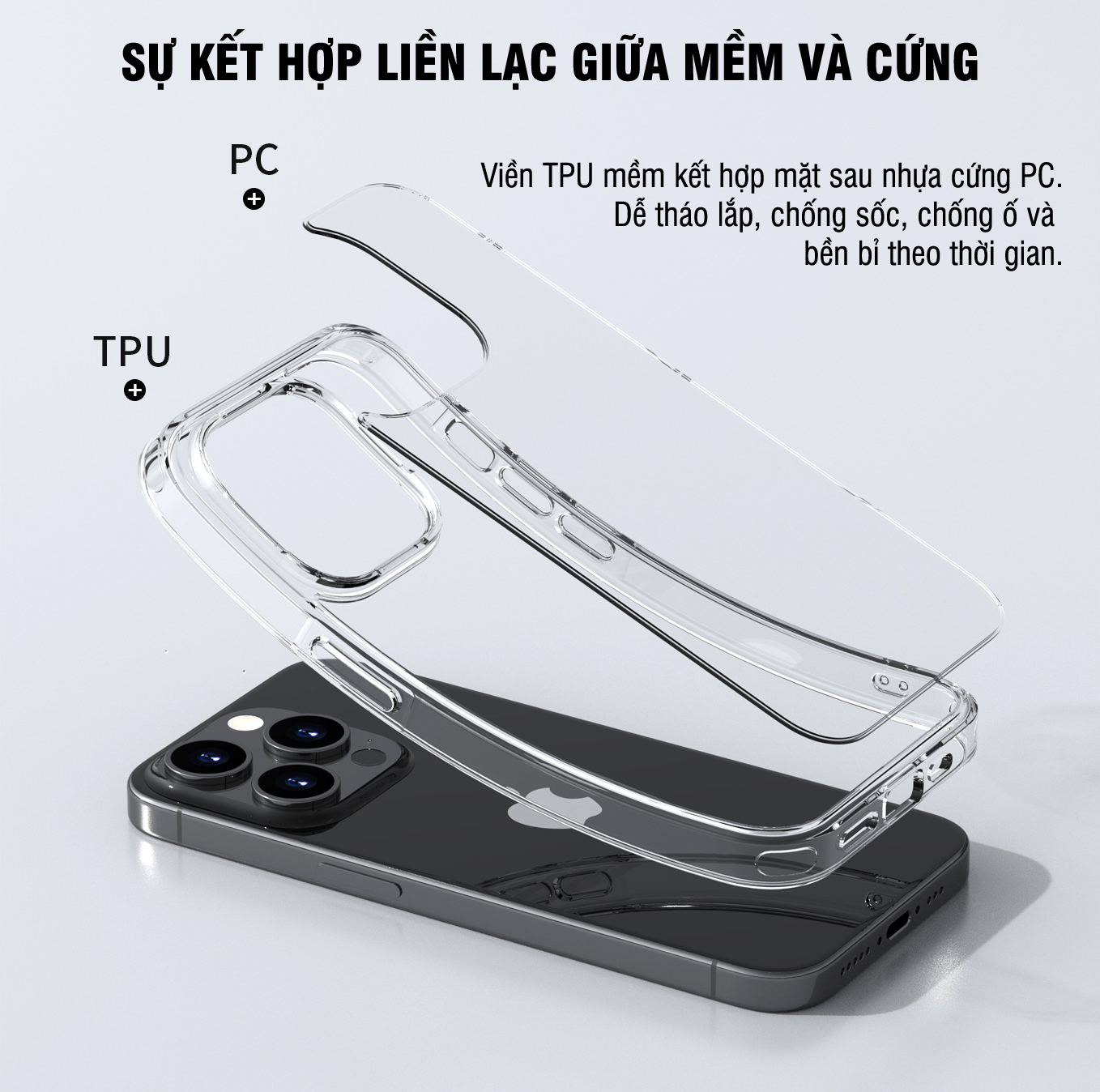 Ốp lưng dẻo trong phong cách mới dành cho iPhone 15 / 15 Plus / 15 Pro / 15 Pro Max - Hàng chính hãng