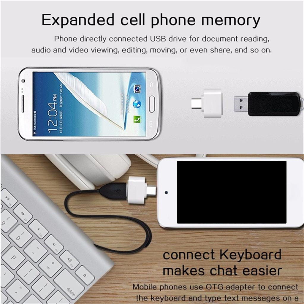 2pcs USB 2.0 A Female To Micro USB B 5 Pin Male