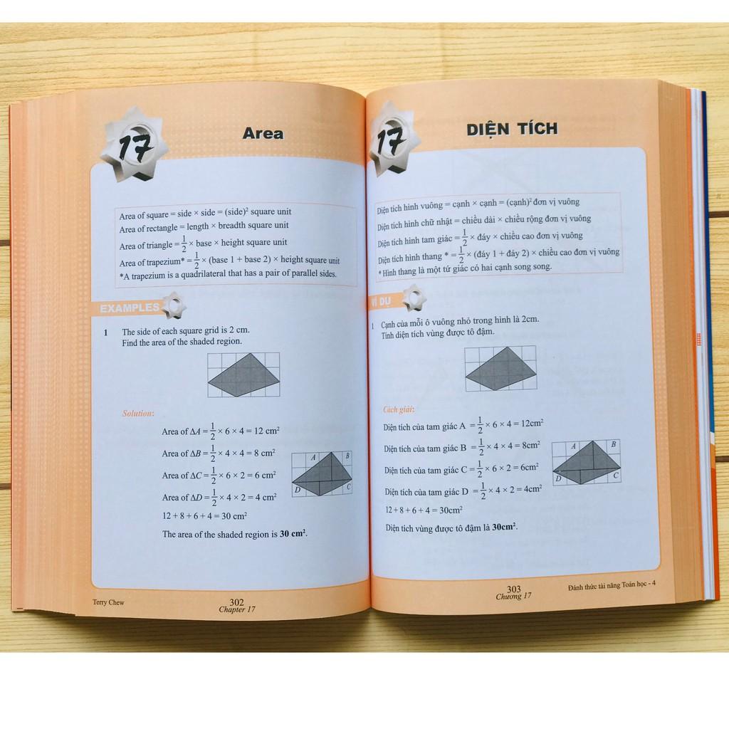 Sách Đánh Thức Tài Năng Toán Học 4, Toán Song Ngữ Singapore, Toán lớp 4, lớp 5 ( 10 - 12 tuổi )