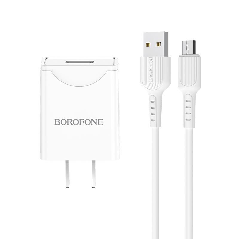 Bộ Cóc Cáp Sạc Nhanh Borofone CD2 3.0A 25W Cổng Micro - Hàng Chính Hãng