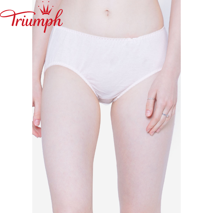 Bộ 3 chiếc quần lót Triumph Blissy 10 midi cotton lưng vừa màu Hồng nhạt
