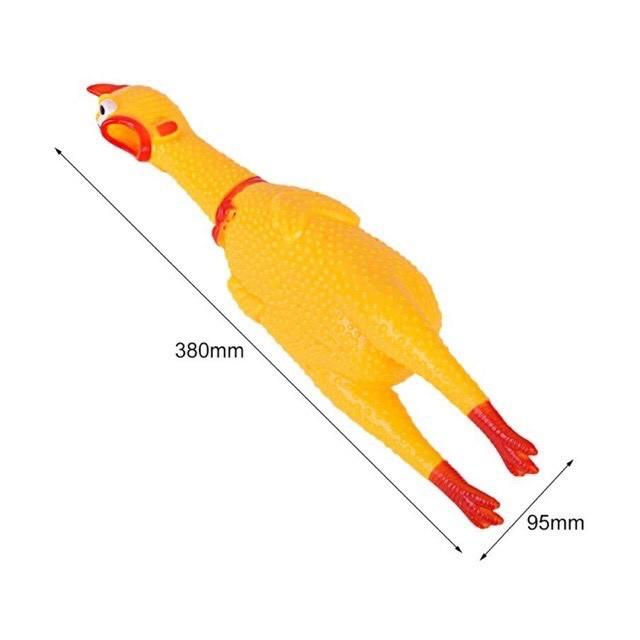 Gà nhựa đồ chơi chó cắn ,Đồ chơi huấn luyện chó nhỏ ,gà cao su kêu bíp bíp