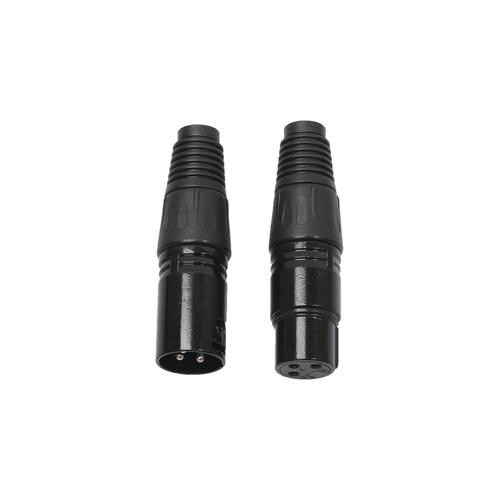10 Pairs XLR 3Pin Microphone Cable Connector 10 Male + 10 Female Plug Cable Connector Microphone Audio Socket