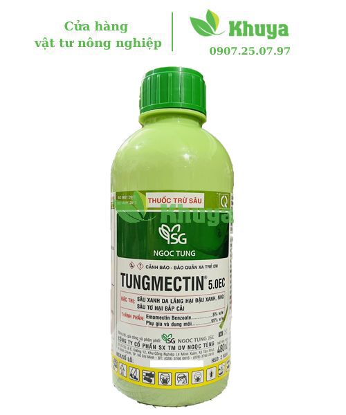 Thuốc trừ sâu Tungmectin 5.0EC 480ml Sâu Xanh và Sâu Tơ