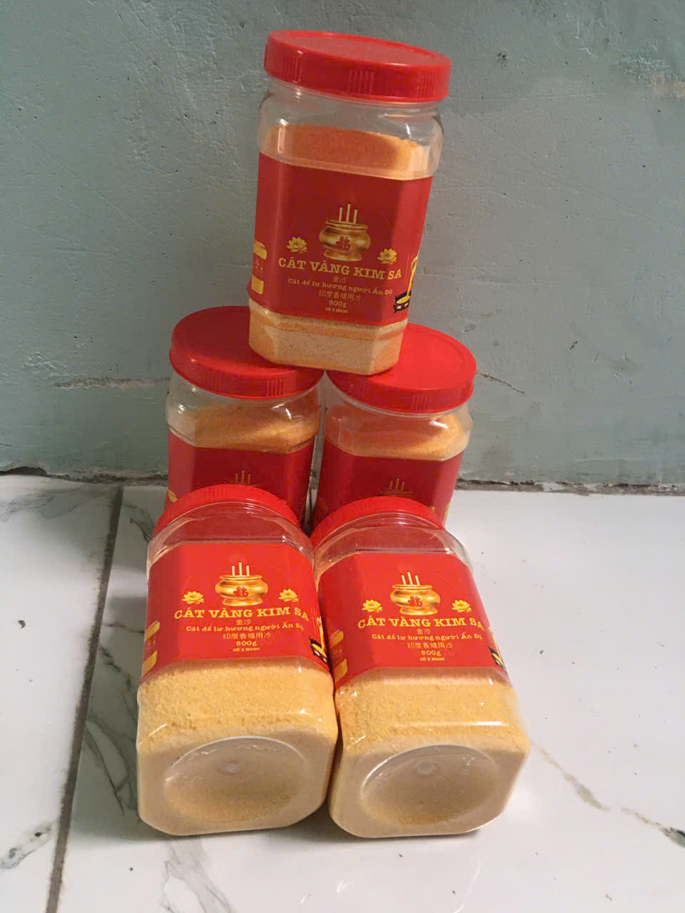 Cát Kim Sa Màu Vàng 500gr – Phụ Kiện Không Thể Thiếu Cho Bàn Thờ