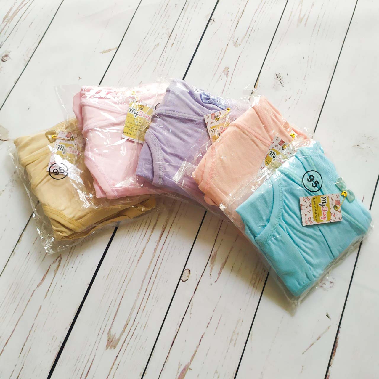 Set 5 quần lót bầu cạp chéo Cotton lụa siêu mềm mại, thoáng mát Mysexy