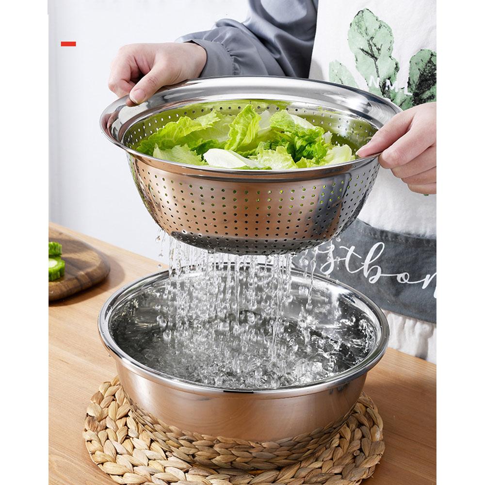 3 Đa Năng Nhà Bếp Bằng Thép Không Gỉ Graters Dụng Cụ Thái Lát Rau Củ Rau Củ Quả Thoát Rổ Bộ Thoát Nước Lưu Vực Cho Trái Cây