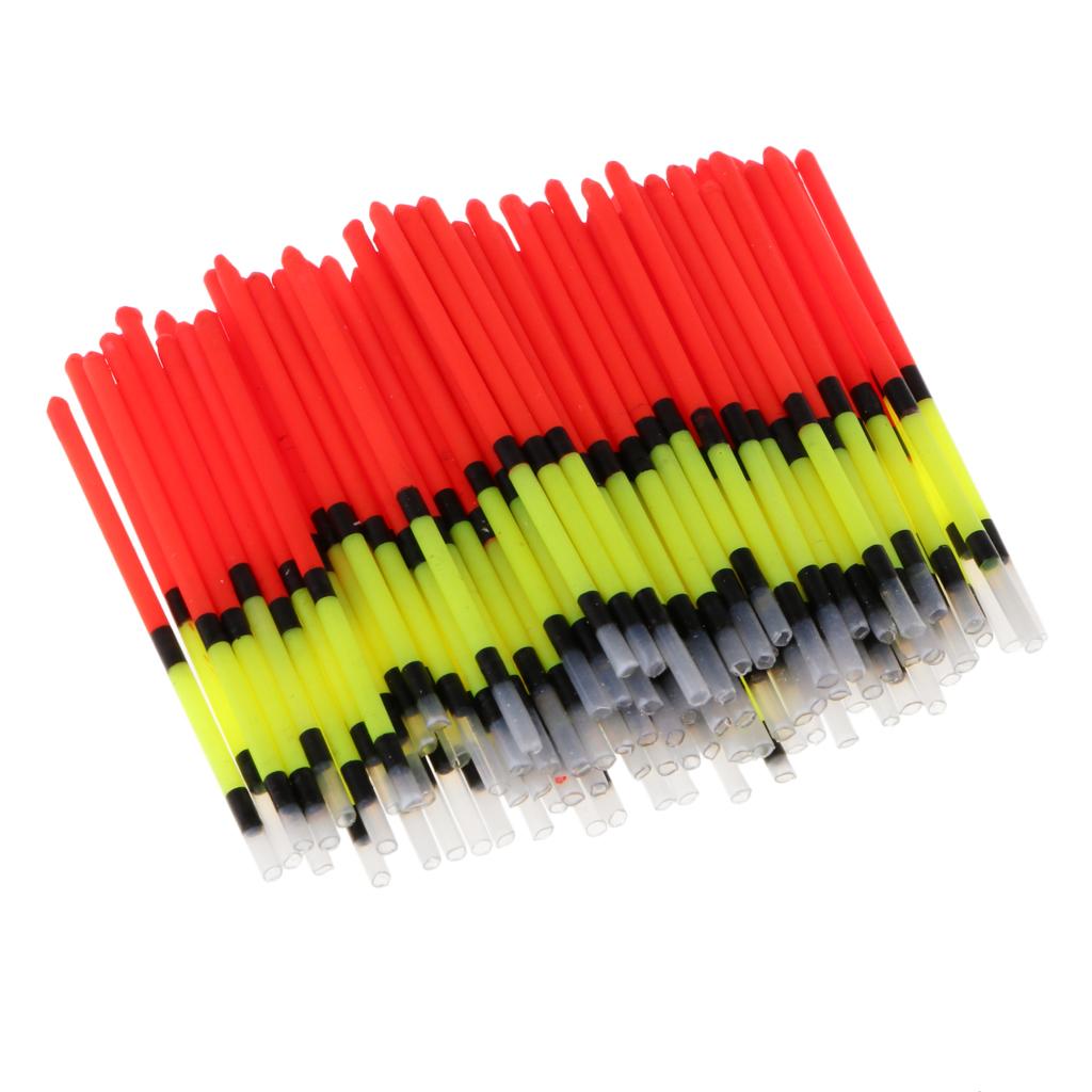 100pcs Plastic Fishing Float Vertical Buoy Long Tail Floating Stick Tube 2