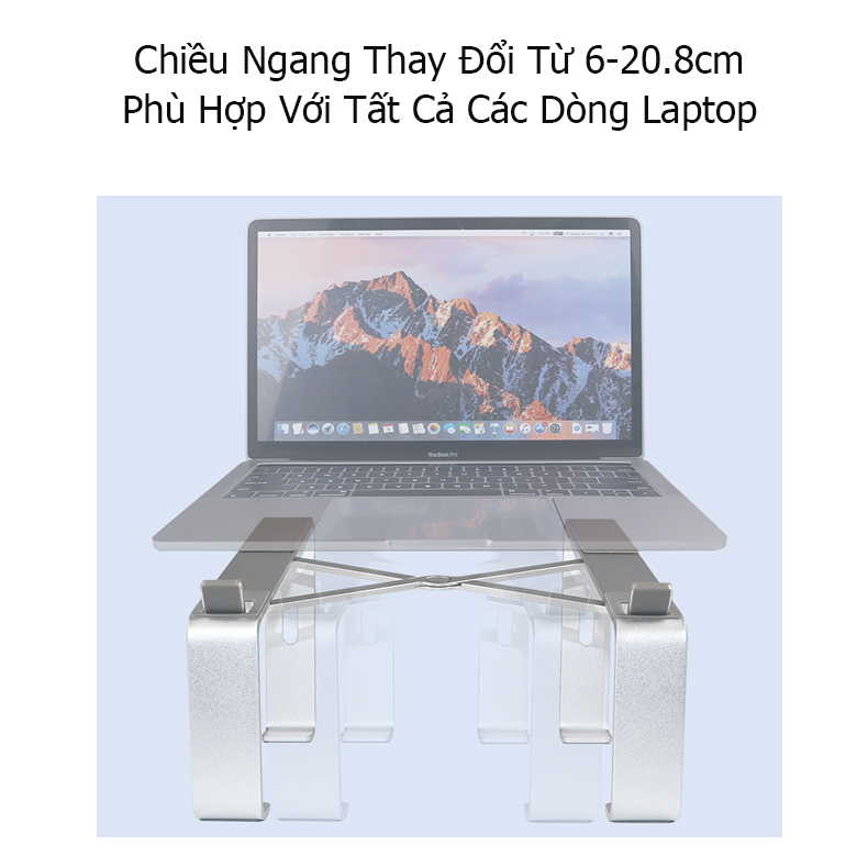 Giá Đỡ Để Bàn Laptop Hợp Kim Nhôm; Có Thể Gấp Gọn; Lưu Trữ Bàn Phím Sau Khi Sử Dụng - Hàng Nhập Khẩu