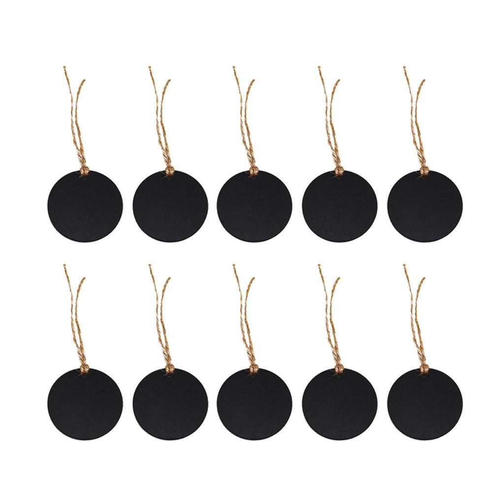 40x Mini Chalkboard Hanging Blackboard Message Board Double Sided Label Tags