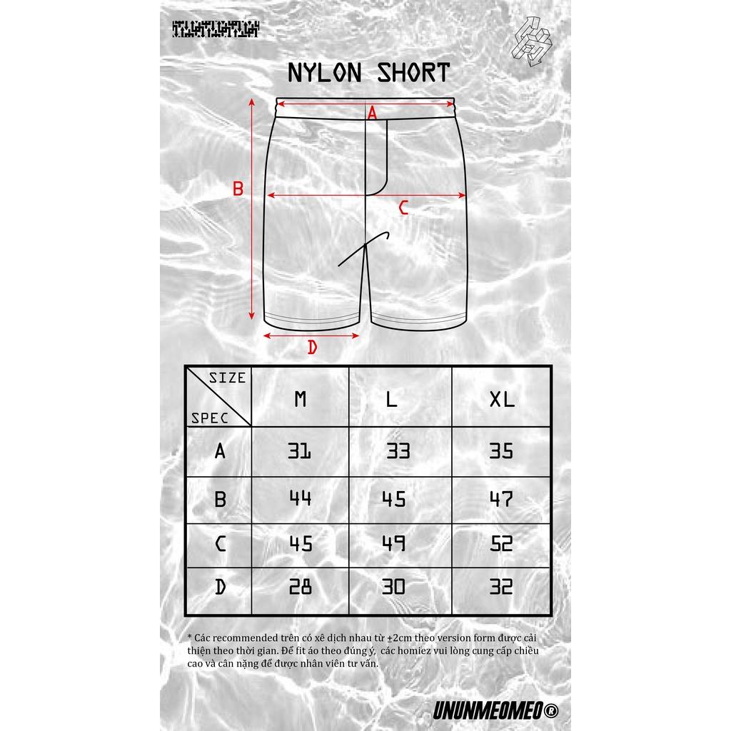 Quần short thể thao in logo U2M2 - chất liệu vải dù - 3 màu đen, nu, xanh rêu - Ủn Ủn Meo Meo