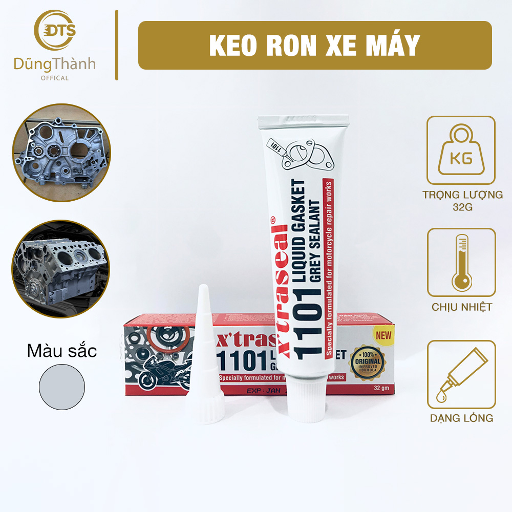 Keo dán ron xe máy ô tô X’traseal 1101 Liquid Gasket chịu nhiệt khô nhanh 32g dạng tuýp