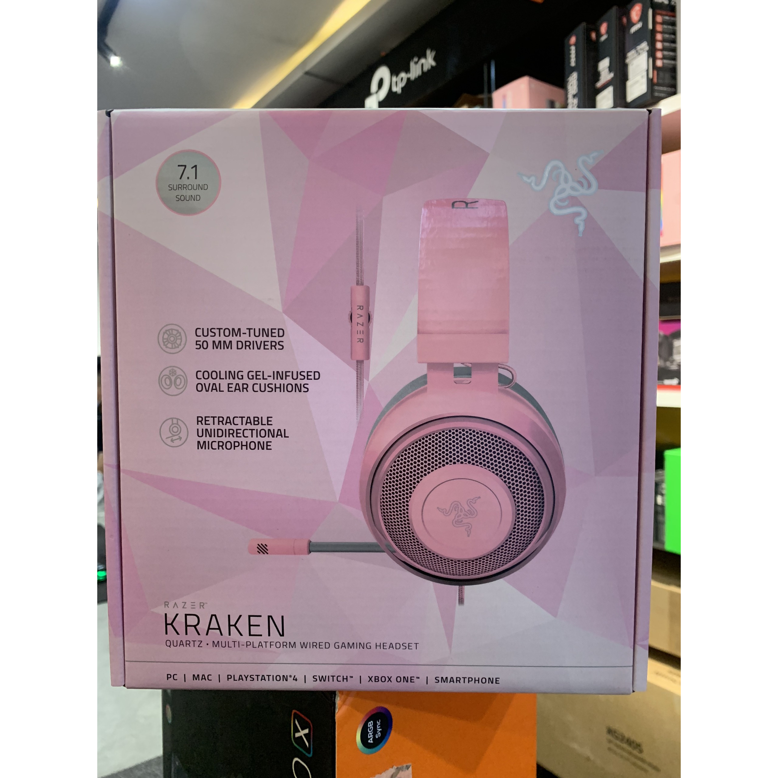 Tai nghe Razer Kraken Multi Platform - Quartz Hồng - Hàng Chính Hãng