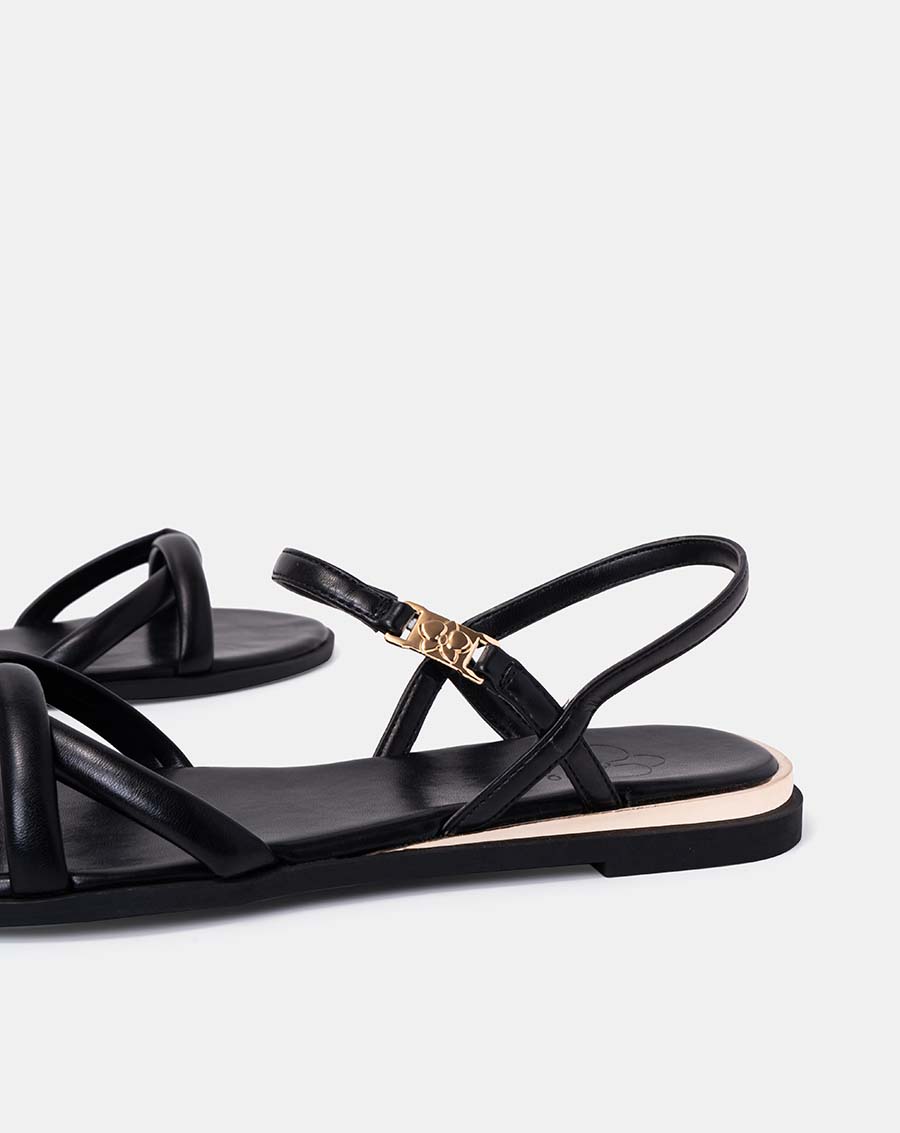 Giày Sandal 3cm Thời Trang JUNO Bệt Quai Chéo Hậu Gắn Khóa Hoa SD03053