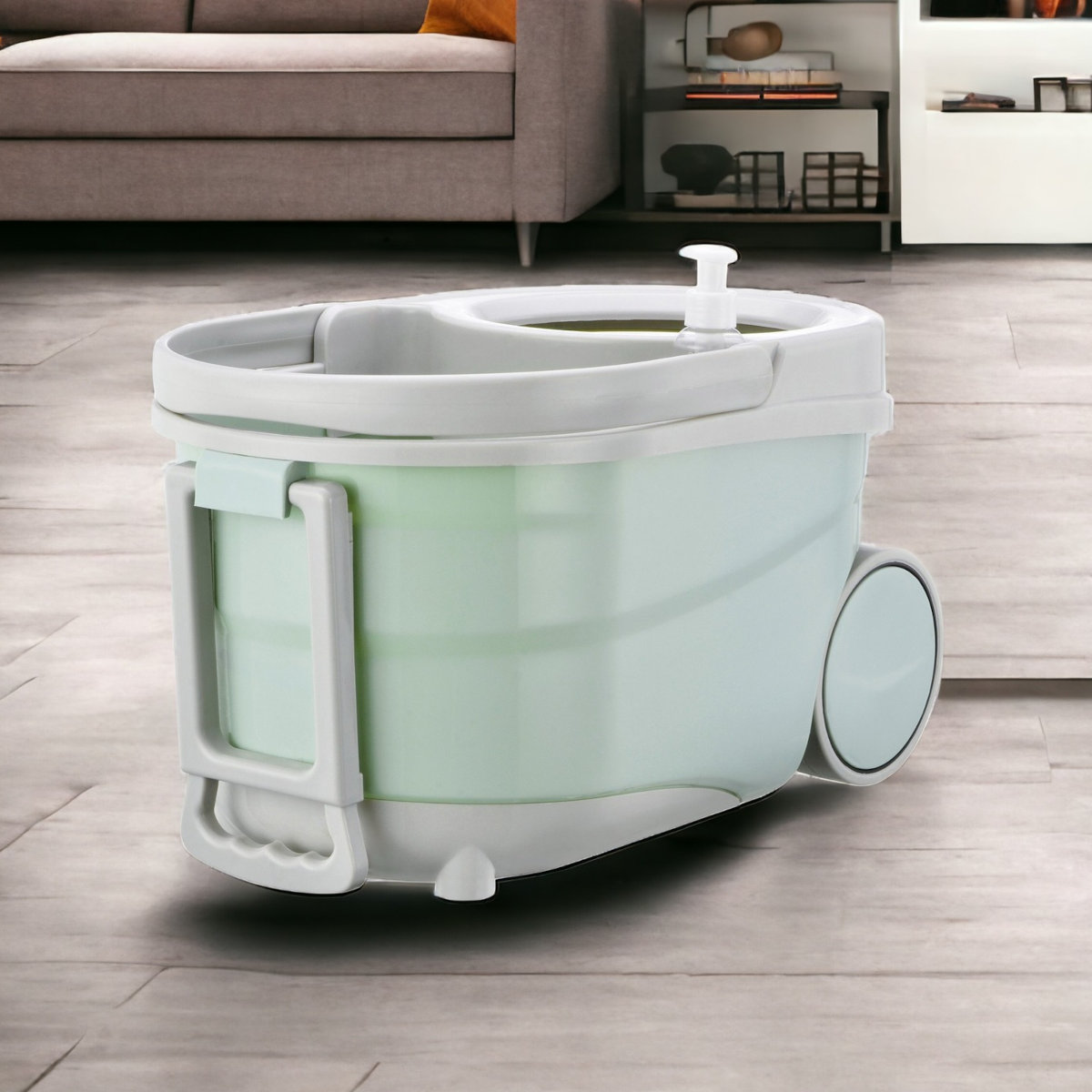 Bộ cây lau nhà cán Inox Bennix Thái Lan BN-888SM xoay 360 có bánh xe lớn