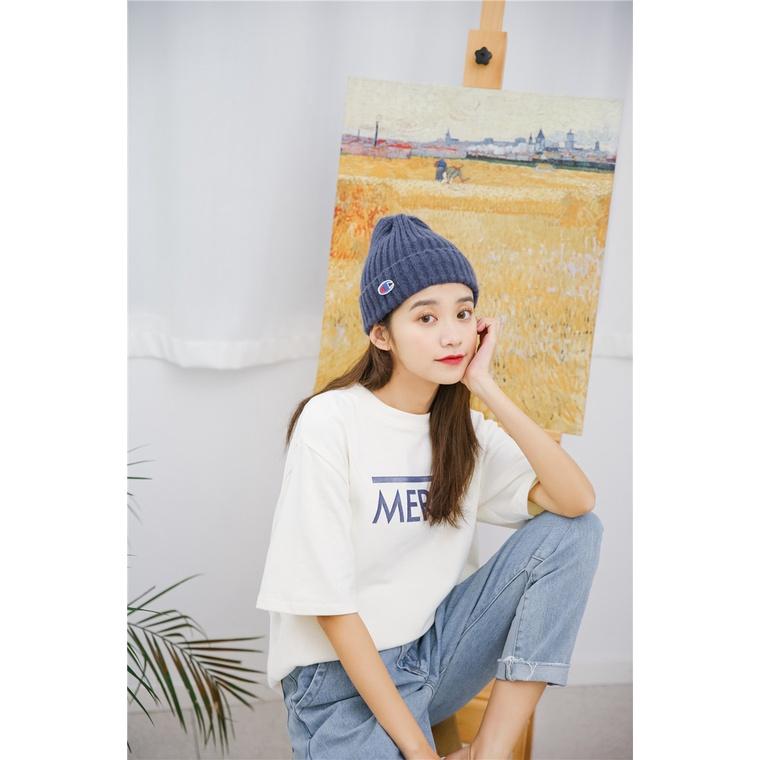 Áo thun nữ dáng rộng MERCI xinh xắn tay lỡ unisex