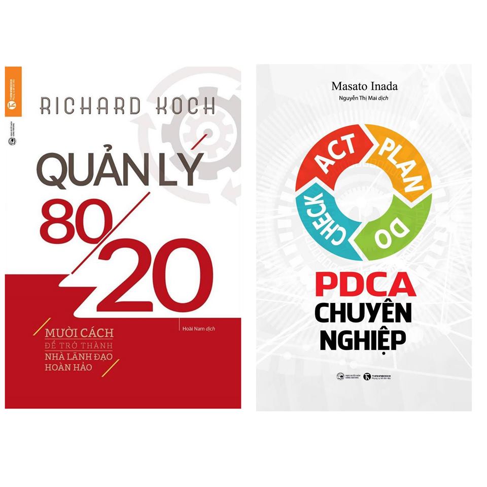 Combo 2 Cuốn Sách Hay Dành Cho Các Nhà Kinh Doanh : Quản Lý 80/20 (Tái Bản 2019) + PDCA Chuyên Nghiệp (Tặng kèm Bookmark thiết kế)