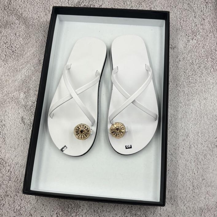 Dép xỏ ngón xoàn nữ đế trắng-sandal đồng nai