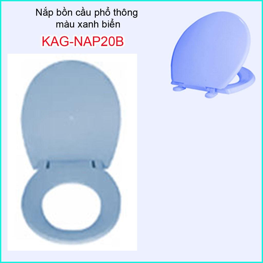 Nắp bồn cầu, nắp đậy bồn cầu màu xanh biển KAG-NAP20B