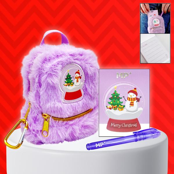 Bóp Viết Mini Giáng Sinh Kèm Sổ Tay Và Bút Bi - MP CH57014 - Màu Tím