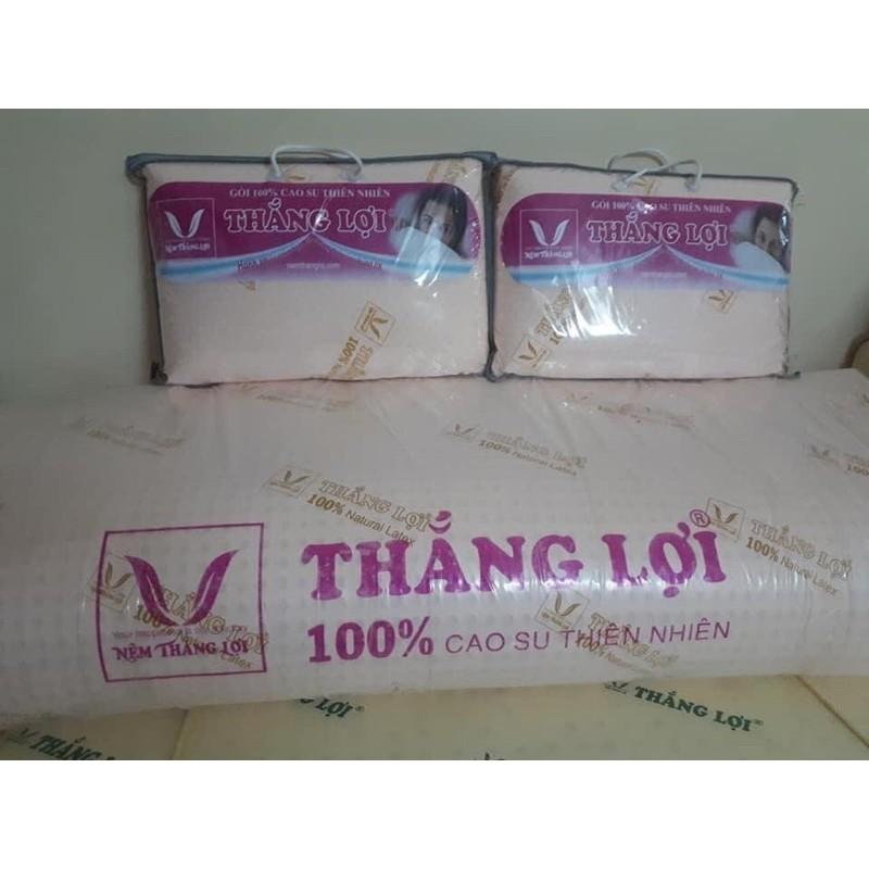 nệm cao su thắng lợi 100%cao su thiên nhiên cao10  1m(+qua tặng)