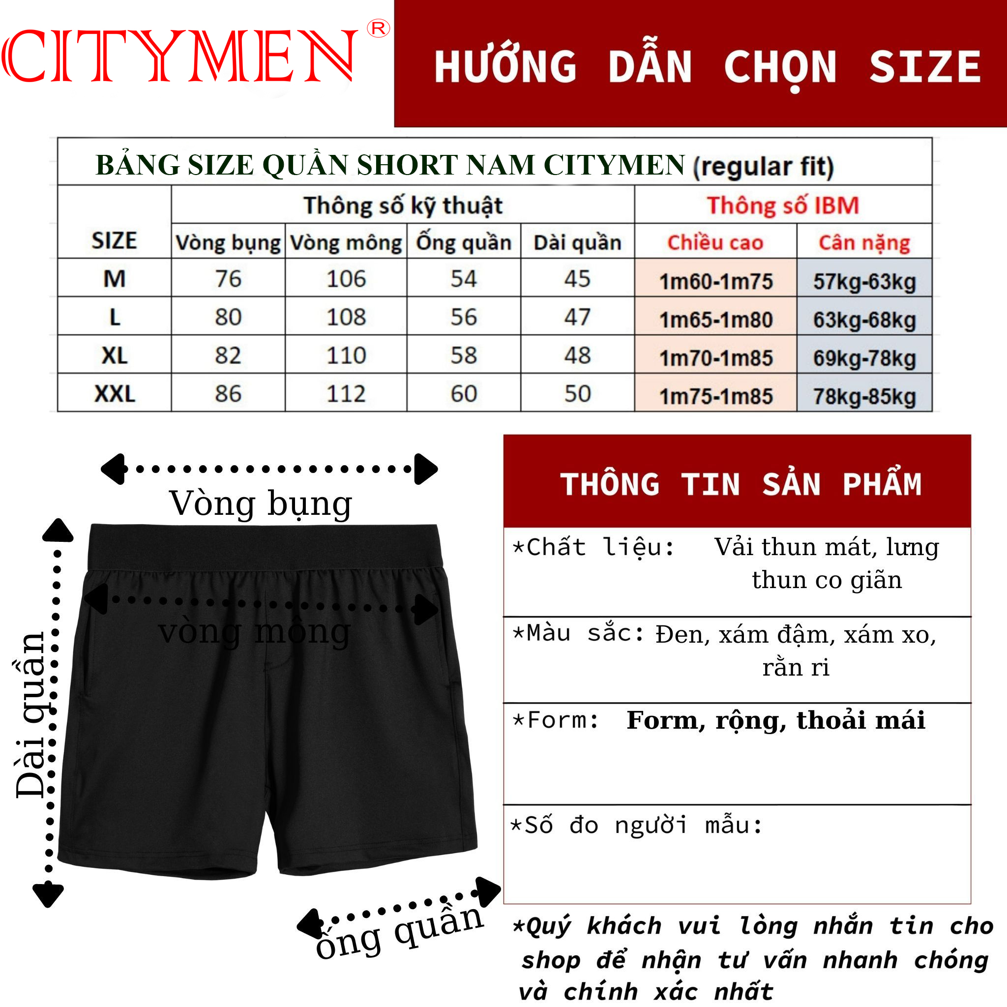 Quần đùi nam quần short thể thao CITYMEN mặc nhà tập gym vải thun lạnh dày đẹp co giãn 4 chiều - Giao màu ngẫu nhiên