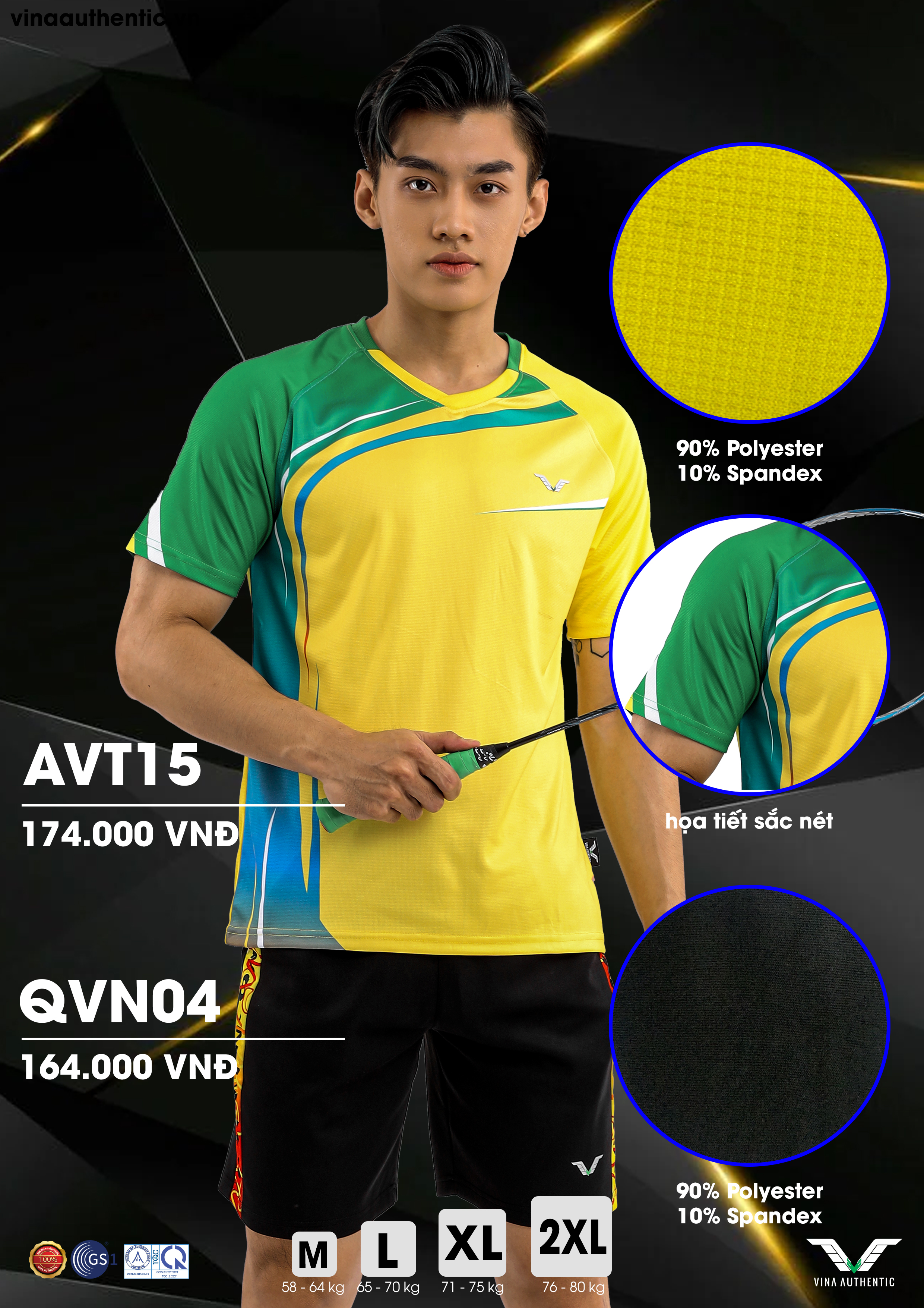 SET THỂ THAO CẦU LÔNG NAM CAO CẤP NEWT15 + NEWQ04 CHẤT LƯỢNG, MỀM MẠI, CO GIẢN, FORM CHUẨN