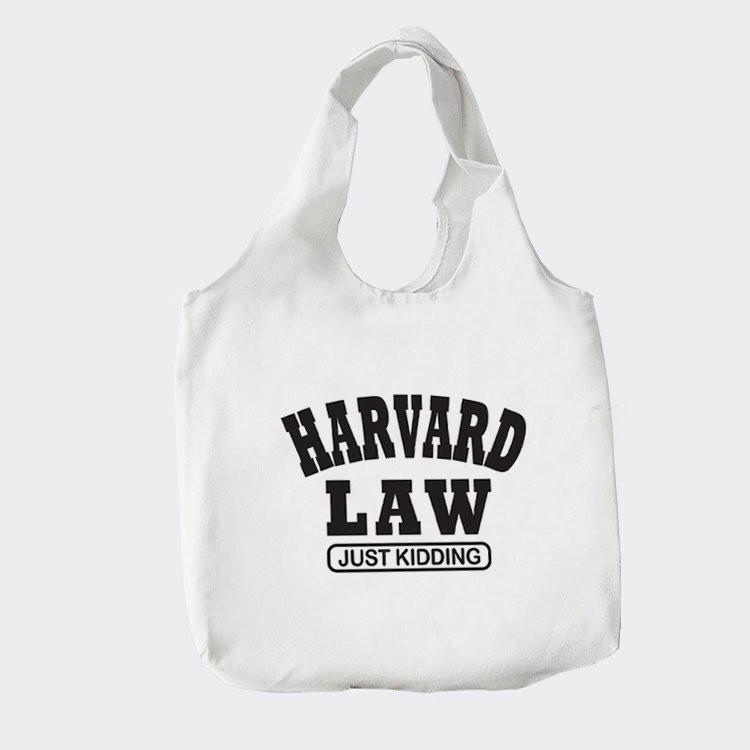 Túi tote vải canvas unisex in chữ Havard Law cá tính