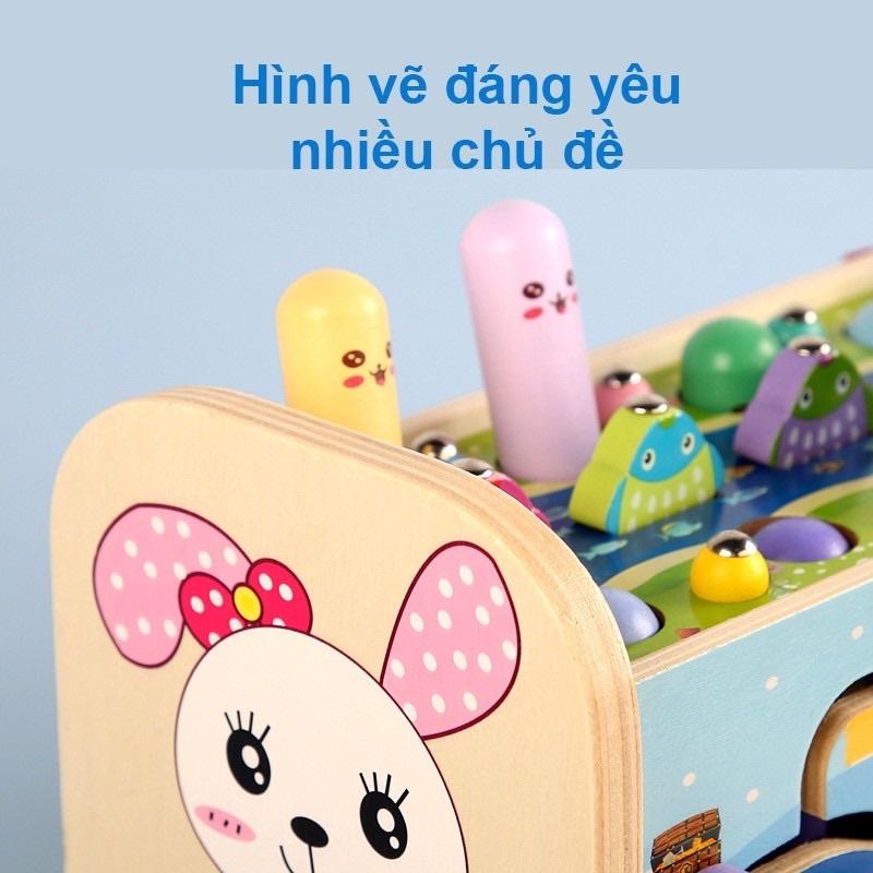 Đồ Chơi Đập Chuột Đa Năng Kèm Đàn MushRoom Shop Bằng Gỗ Cao Cấp Cho Bé