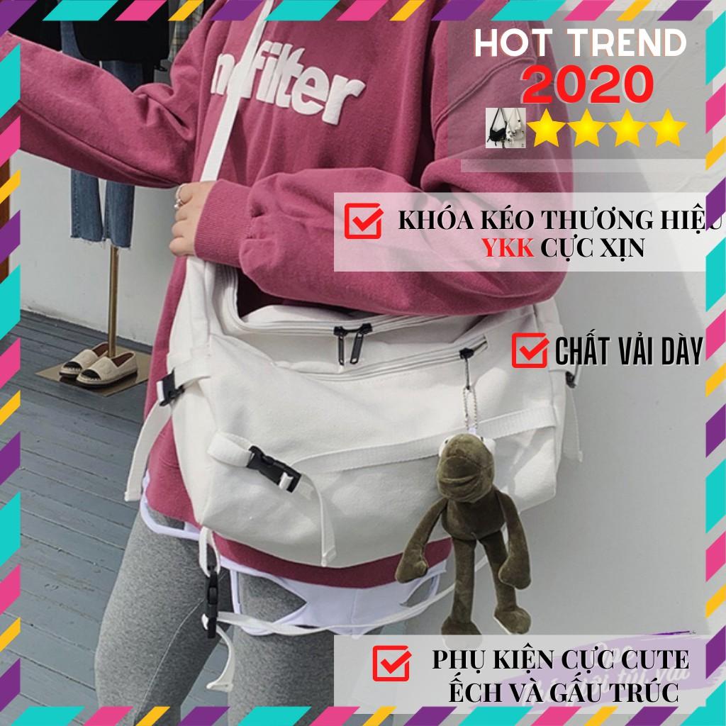 Túi vải Túi đeo chéo Canvas nam nữ học sinh sinh viên đi học đi chơi thời trang Hàn Quốc