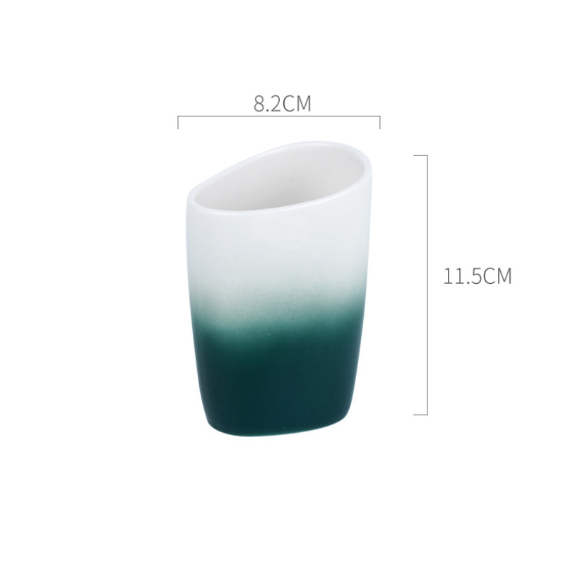 Set nhà tắm Gradient màu xanh lá cây gốm sứ
