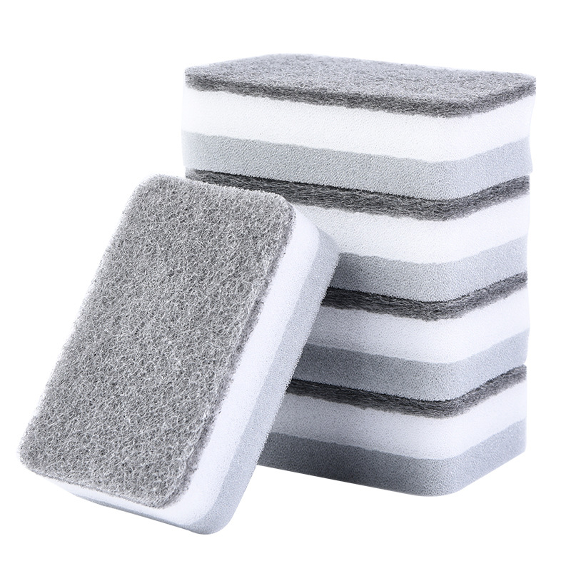 Miếng bọt biển rửa chén bát xoong nồi, bồn rửa chén, lavabo hai mặt siêu sạch tiện dụng