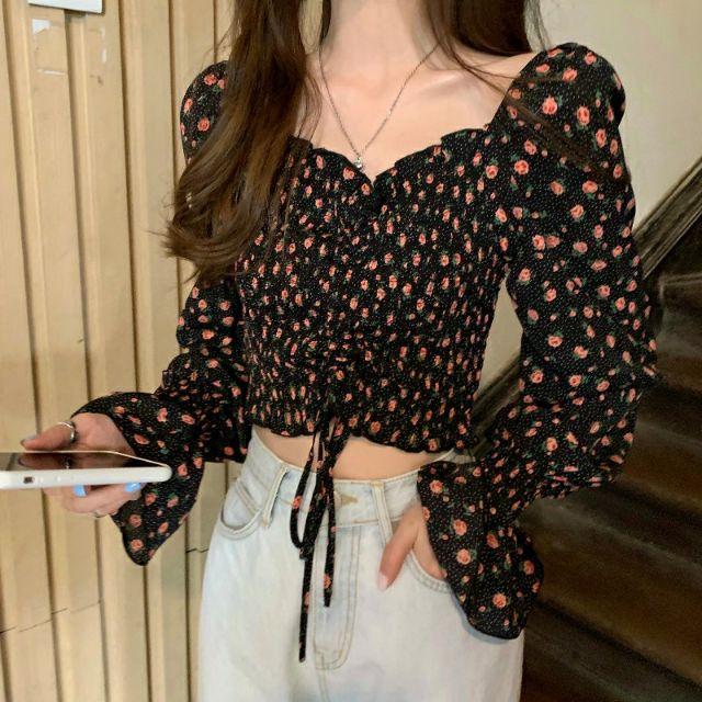 (SẴN) Áo croptop rút dây S9