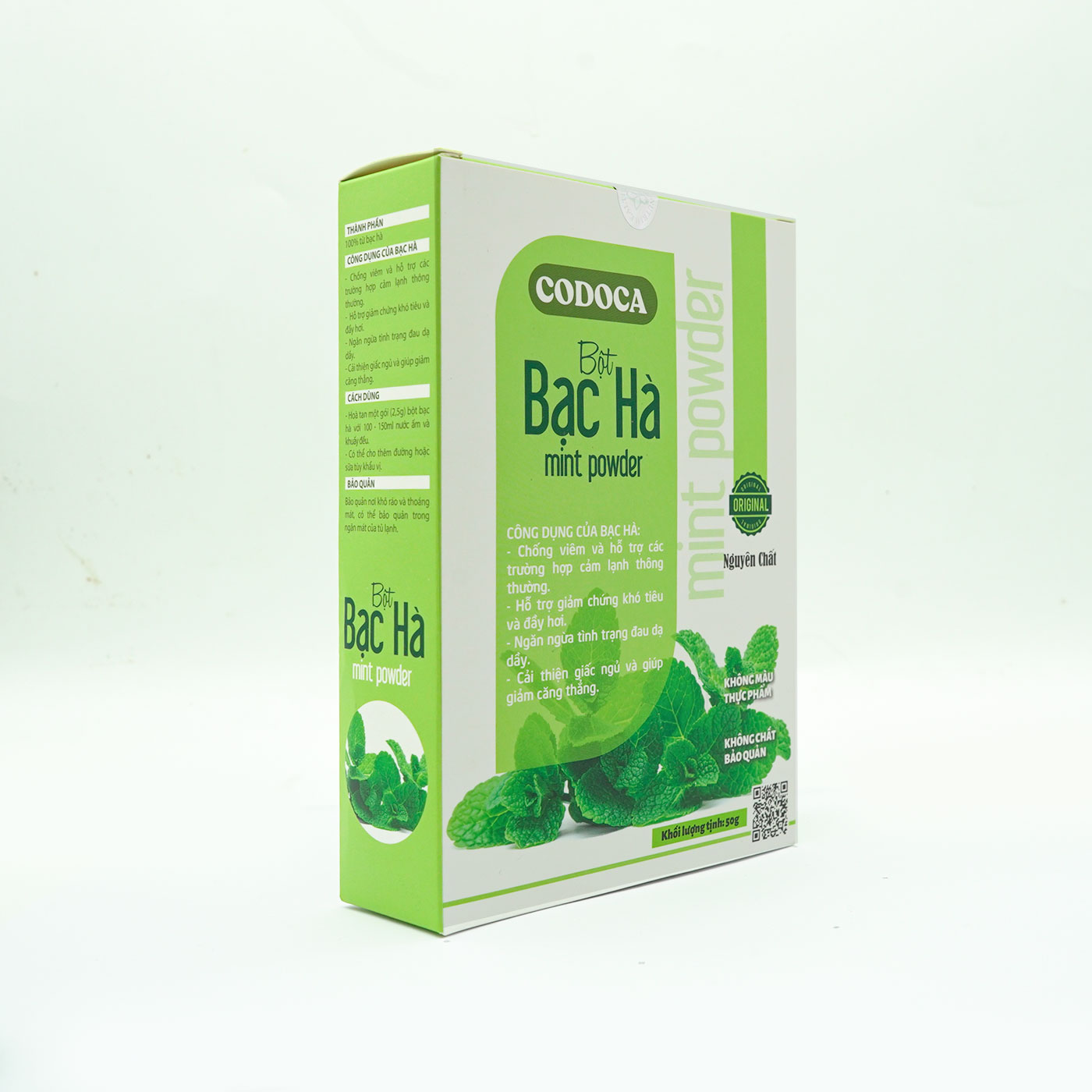 Bột Bạc Hà Codoca nguyên chất sấy lạnh Tốt cho tiêu hóa, dạ dày
