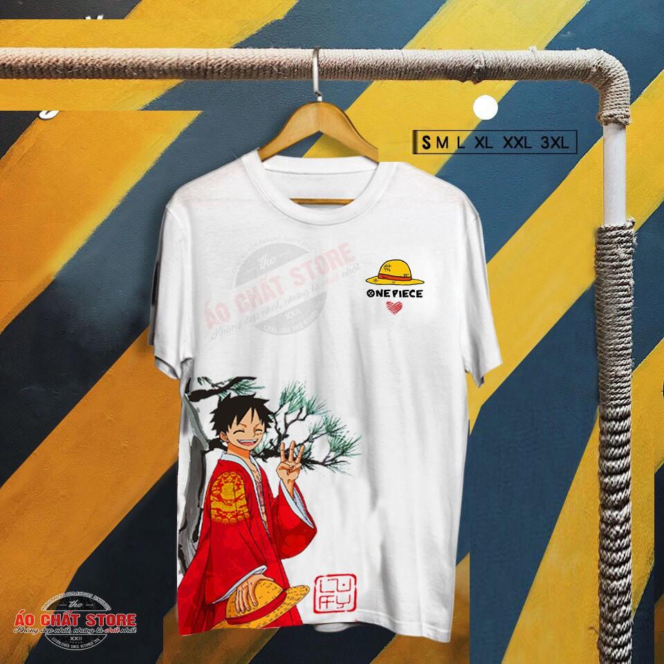 Áo Thun MONKEY LUFFY THƯ PHÁP ONE PIECE Cực Đẹp | Áo Đảo Hải Tặc Luffy Mũ Rơm OP88