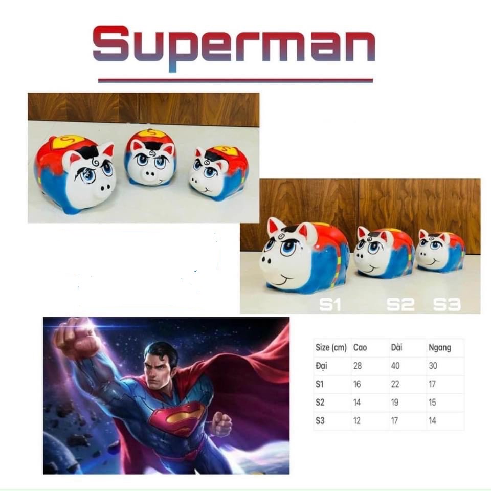 Lợn tiết kiệm tiền nhân vật Super