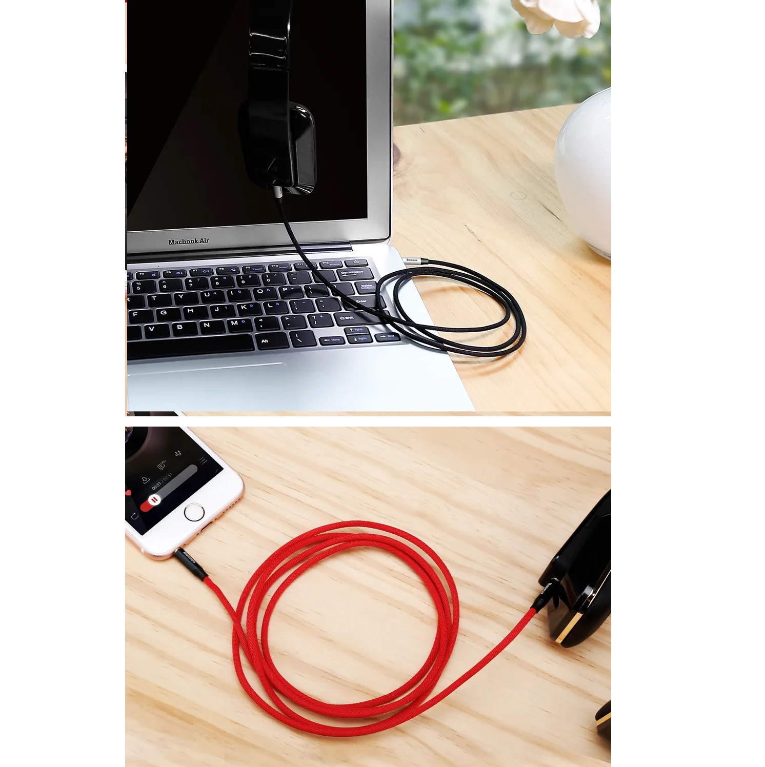 Dây cáp âm thanh 2 đầu 3.5mm Baseus Yiven Audio Cable M30 (150cm)  - Hàng chính hãng