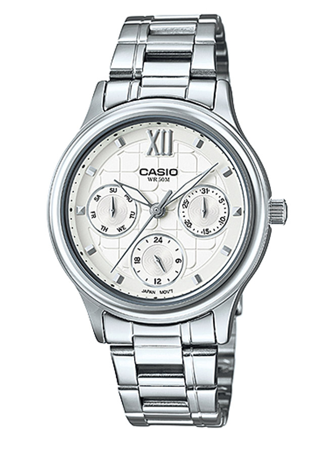 Đồng Hồ Nữ Casio LTP-E306D-7AVDF Dây Kim Loại - 3 Mặt số ( 32mm)