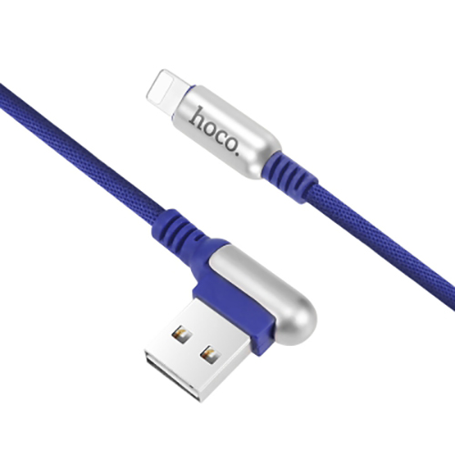 Cáp sạc Lightning iPHONE/iPAD Hoco U17 (Xanh) - dài 1.2m- Hàng chính hãng