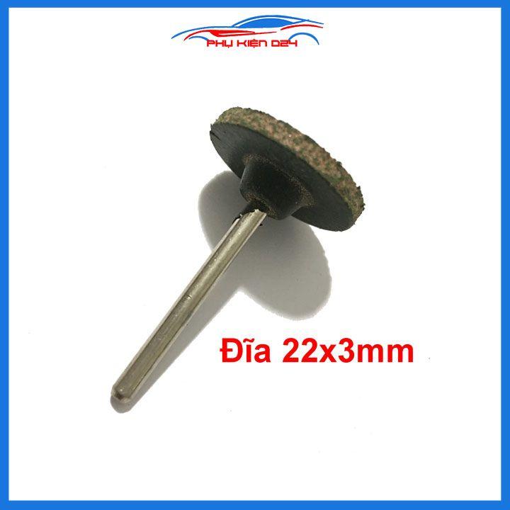Mũi mài cao su xanh cán lắp 3mm mũi nhọn trụ đĩa đánh bóng gỗ nhựa thạch cao
