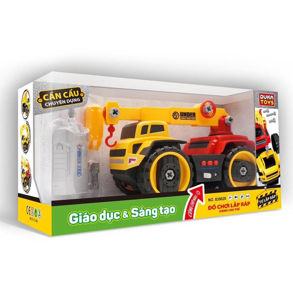 Đồ chơi xe cần cẩu chuyên dụng tự tháo lắp