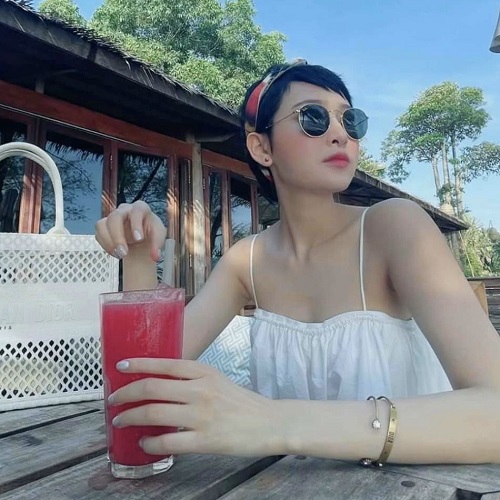 Kính mát Unisex mắt tròn tròng thủy tinh cường lực màu xanh rêu - Mắt Kính Minh Hiệu Q12