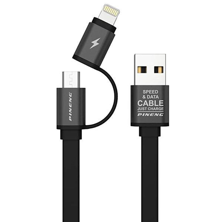 Cáp Sạc Dùng Cho Điện Thoại Chuẩn Lightning &amp; Micro USB Pineng PN-304 - Hàng Chính Hãng