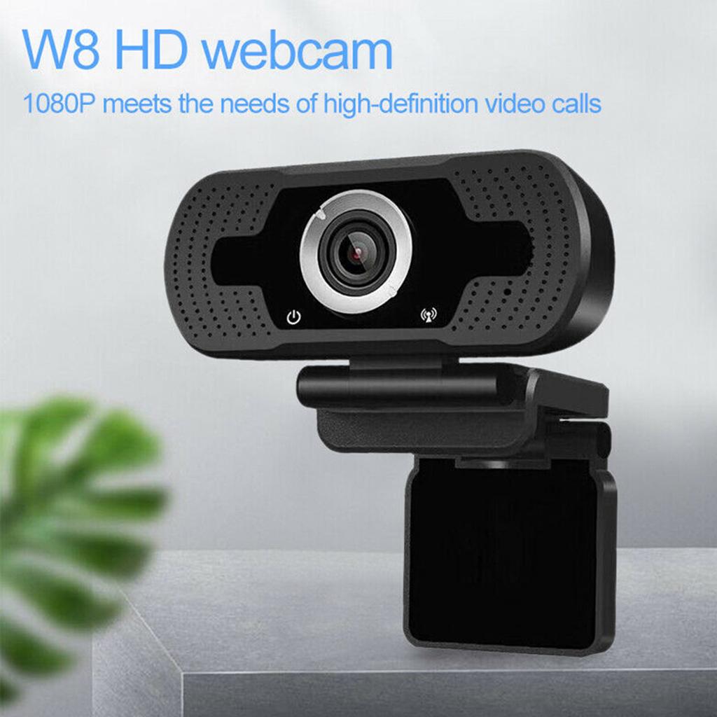 1080P Webcam with Microphone, HD PC Webcam Laptop Plug and Play USB Webcam Streaming Computer Web Camera for Video Calling Recording Conferencing
