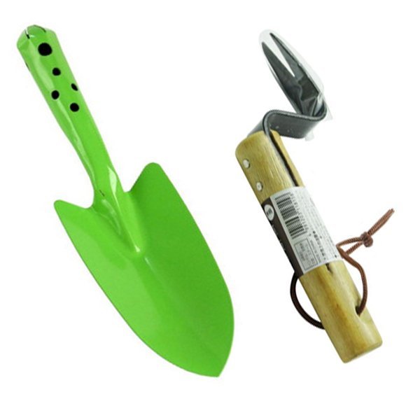 Combo Xẻng làm vườn cầm tay cao cấp + Dụng cụ làm xốp, tơi đất trồng cây nội địa Nhật Bản