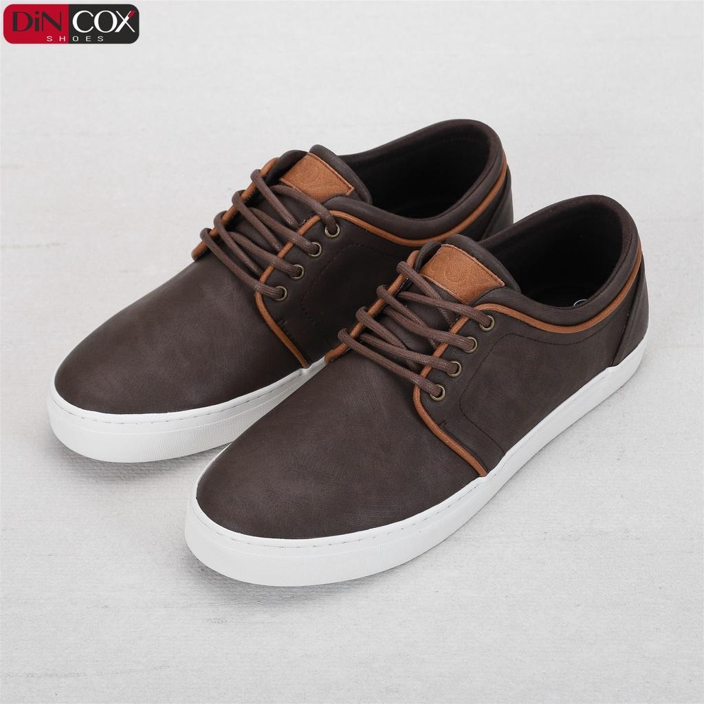 Giày Sneaker Da Nam DINCOX C03 Khí Chất Lịch Thiệp Brown